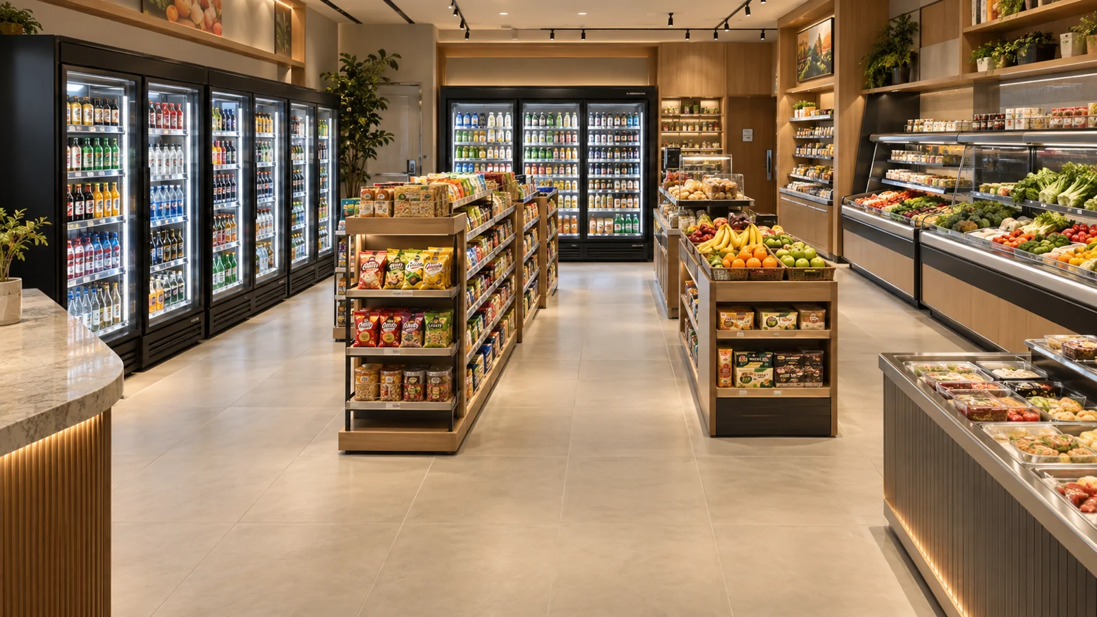 连锁小店：统一货位与灵活调整应用方案示意