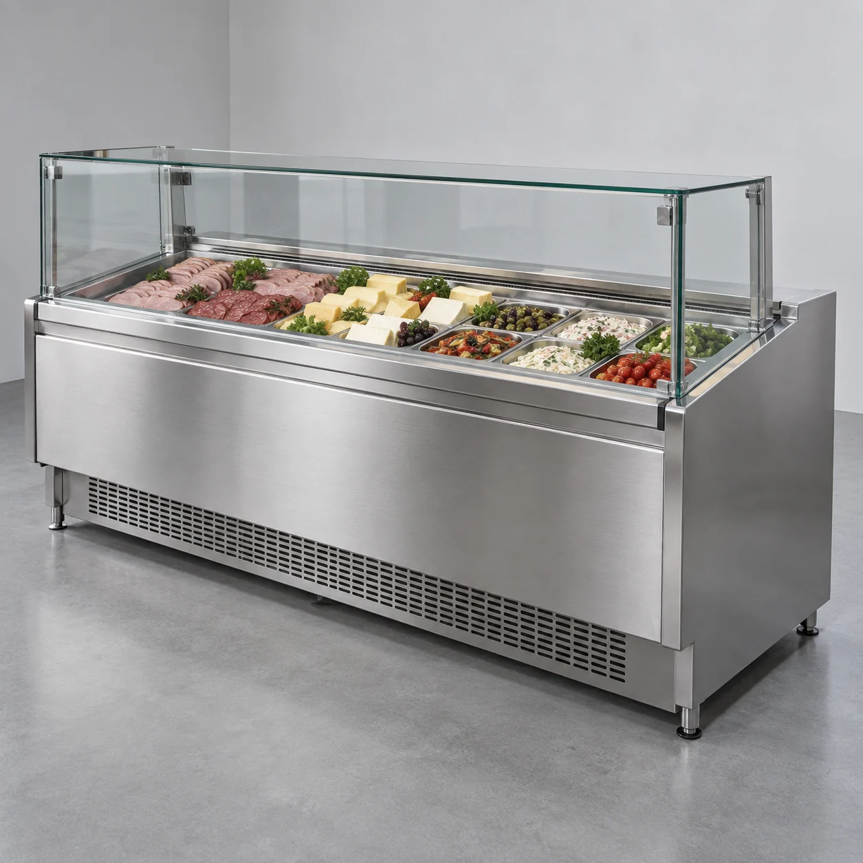 熟食展示柜 · 不锈钢款